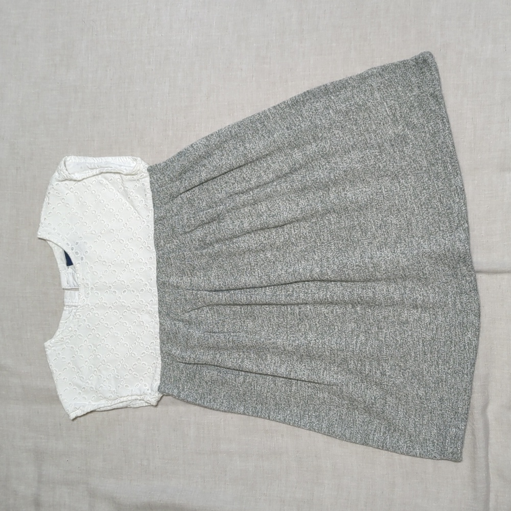 Girl's Gap Lace and Marled Cotton Dress